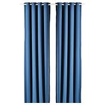 IKEA HILLEBORG Room Darkening Curtains, 1 Pair, 145x300 cm, Blue