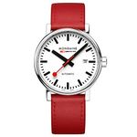 Mondaine Evo 2 Automatic White Dial Red Leather Strap MSE.40610.LG