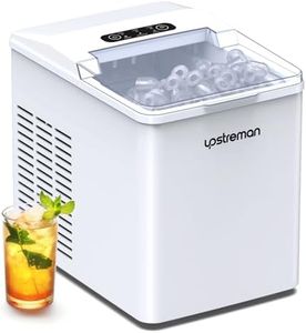 Upstreman Y90 Pro Countertop Ice Maker with Self-Cleaning, 26lbs in 24Hrs, 9 Ice Cubes Ready in 6 Mins, for Home, Kitchen, Office, Bar, Party, White