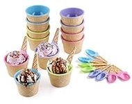 Greenco Ice Cream Bowls and Spoons 