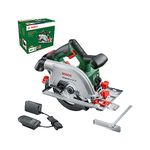 Bosch Cordless Circular Saw UniversalCirc 18V-53 (Precise Sawing in Wood; Max. Cutting Depth 53 mm; 18 Volt System; 1x 2.5Ah Battery and Charger)