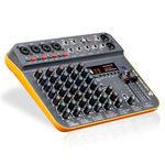 Audio Array 8-Channel Hybrid USB Audio Mixer with 8 Analog + 2 Digital Inputs, 48kHz/16-Bit Processing, +50dB Gain, Combo XLR, Phantom Power, Hi-Z, 3-Band EQ, 99 DSP FX, Balanced XLR Output | AI-14