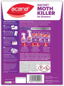 Acana Moth Killer Sachets, 20-Pack – Long-Lasting Protection