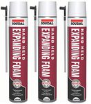 Soudal 750ml Champagne Gap Filler Expanding Foam Handheld Spray with Nozzle & Gloves (3)