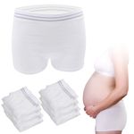 HANSILK Maternity Knickers 6 Pcs Disposable Postpartum Underwear Breathable & Stretchable Maternity Pants for Maternity/C-Section Recovery/Incontinence/Travel