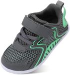 L-RUN Toddler Girls Sneakers Barefoot Kids Shoes Toddler Tennis Shoes Girl Grey M US 6-7 Toddler