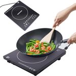 Single Induction Hob 2200W 220V Portable Electric Hob Induction Cooker Cooktop Countertop Burner with Sensor Touch 8 Gears And LED Display 180 Minutes Timer Funtion 60-240℃