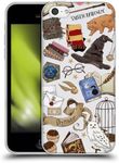 Head Case Designs Officially Licensed Harry Potter Hogwarts Pattern 2 Deathly Hallows XXXVII Soft Gel Case Compatible With Apple iPhone 5c