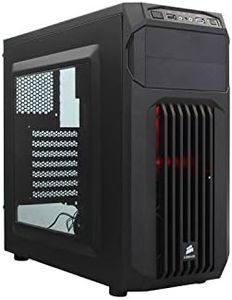 Corsair Carbide Series CC-9011050-WW Mid-Tower Steel Gaming Case with Red LED (Black)