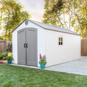 Lifetime Outdoor Storage Shed, 8 x 15 ft – Desert Sand