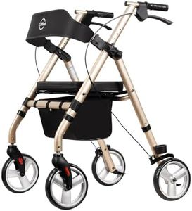 DJMed Classic Rollator, Mobility Walker - Champagne