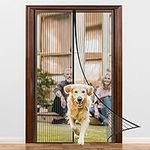 YARDLAB Magnetic Screen Door, Screen Door for Pets and Kids, Keep Bugs Out, Let Cool Breeze In, Retractable Screen Door, Bug Screen Easy to Install Heavy Duty Design, 39” x 83” Door Screen Black