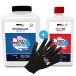 Epoxy Resin 2.25 kg Fibreglass Kit | Professional Quality Clear & Odourless Lamination and Resin with Hardener and Gloves, incl. English Instructions