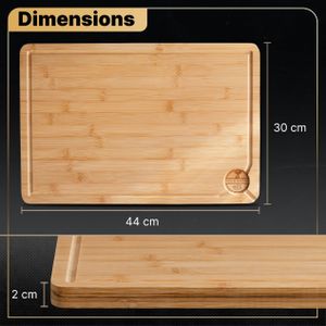 Deer & Oak XL Bamboo Cutting Board – Extra Large Chopping Surface