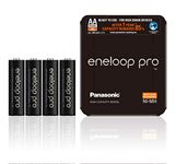 Panasonic eneloop Pro AA Rechargeable Ready-To-Use Ni-MH Batteries, Pack of 4.(BK-3HCDE/4LE)