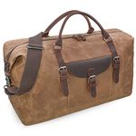 Canvas And Leather Duffle Bag