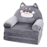 Memmyly Kids Sofa Set Cartoon Folding Floor, Living Room Bedroom Kids Sofa Set Set, Soft and Comfortable, for Boys and Girls, Cute Cartoon, Unlined Upholstery (No fillers)