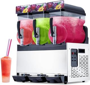 Garvee Commercial Slushy Machine, 45L/12 Gal Frozen Drink Margarita Machine Smoothie, Self-Cleaning, 860W Stainless Steel Slushy Machine for Snow Melts, Cocktails, Homes, Coffee Shops, Restaurants