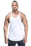 DECISIVE Men's Solid Slim Fit T-Shirt White