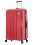 FLYMAX XL 32" Extra Large 4 Wheel Suitcases Spinner Lightweight Luggage ABS Travel Cases 125 Litre Red