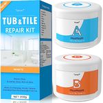 Shower Tray Repair Kit 200g, Waterproof and Leak-Proof Plastic Bath Repair Kit for Tub Tile Ceramic Toilet Shower for Scratch, Holes, Cracks