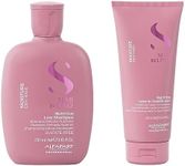 Alfaparf Milano Semi di Lino Moisture Nutritive Shampoo and Conditioner Set for Dry Hair - Sulfate Free Moisturizing Shampoo and Conditioner - Safe on Color Treated Hair - Adds Shine and Softness