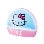 Hello Kitty Sunrise Alarm Clock - Multicolor Lights, USB Charging, LED Display, and Snooze Function