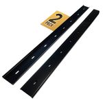 Baru Decor Set of 2-40” C Channel Steel Support for Table Top Live Edge Slab, 1" Leg, C-Channel Woodworking, Black Powder Coat Finish, 8 Holes