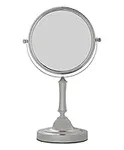 Sagler Vanity Mirror Chrome 6-inch Tabletop Two-Sided Swivel with 10x Magnification, Makeup Mirror 11-inch Height, Chrome Finish
