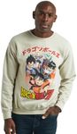 Dragon Ball Z Hero Group & Dragon Ball Crew Neck Long Sleeve Tofu Reversible Sweatshirt-Small Off-white