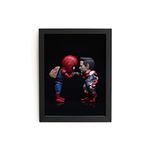 TheKarkhana Marvel Spiderman & Ironman Wall Hanging Frame Poster Gift for Kids Room, Living Room, Play Area | (24.5 x 34.7 cm) | (Laminated Without Glass)