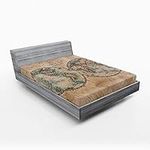 Lunarable World Map Fitted Sheet, W