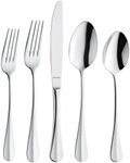 Amefa 20-piece Premium 18/10 Stainless Steel Flatware Set, High Gloss Mirror Finish, Silverware Set Service for 4, Dishwasher Safe, Rust resistant Cutlery.