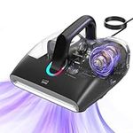 Mattress Vacuum Cleaner 6-in-1 Bed Vacuum with 15Kpa Suction 450W & 120000 RPM/Min Dual Brushroll Rotation Handheld Vacuum Widened Suction Port, Corded