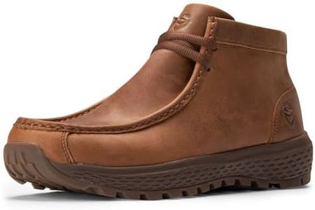 SUREWAY Men's Chukka Boots,Fashion and Comfort Driving Shoes,Lightweight Durability Leather Moc Toe Work Boots