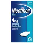 Nicotinell Nicotine Gum, Quit Smoking Aid, Mint Flavour, 4 mg, 96 Pieces