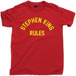 Stephen King Rules T Shirt Monster Squad Author Of Fiction Horror Movies Tee