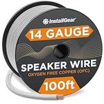 InstallGear 14 Gauge AWG Speaker Wire Cable (100ft - White) | White Speaker Cable | Speaker Wire 14 Gauge | Marine Wire 14 Gauge Wire for Outdoor, Automotive, and Marine