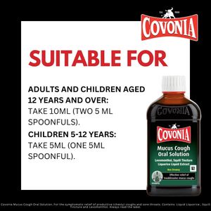 Covonia Mucus Cough Solution, 300ml – Expectorant Syrup