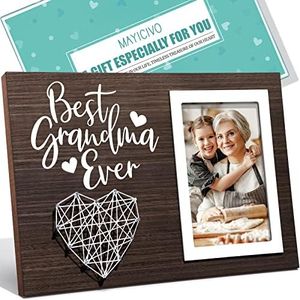 Grandma Gifts Picture Frame Mothers Day Gifts for Grandma from Granddaughter & Grandson, Grandma Birthday Gifts Best Grandma Ever Grandkids Photo Frame Nana Grandmother Gifts Christmas Gifts-4x6 Photo