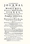 Compendious Journal of All the Marches Famous Battles & Sieges: Of Marlborough