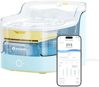 PETGUGU Cat Water Fountain,App Monitoring Pet Fountains for Cats Indoor with 8 Layers Cat Fountain Filters