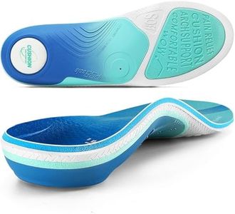 PCSsole Plantar Fasciitis Insoles Pro Green, 240lbs+ Heavy Duty High Arch Support Inserts for Men & Women Bagasse Content Cushion Orthotic Insoles for Foot Pain Relief Flat Feet Arch Pain Heel Pain
