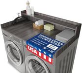 OfficeSimpli Large Washer Dryer Countertop with Shelf - 30 x 58 Inch - Made in USA Laundry Countertop Over Washer and Dryer with Non-Slip Pads, Storage Shelf, Laundry Topper Organizer, Iconic Maple