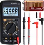 Digital Multimeter Tester, Multimeter Tester Pocket Voltmeter, Multi Tester Digital, Electric Tester with Backlight LCD Data Hold, Voltage Tester Power Continuity Tester with AC/DC Ohm Volt Amp Diode