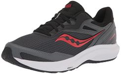 Saucony Mens Cohesion 16 Running Shoe, Shadow/Red Sky, 9 Wide US