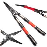 Roamwild Multi-Cutter | 3 Garden Tools in 1 | Hedge Shears, Bypass Loppers & Long Reach Pruning Saw | Features Extendable Telescopic Handles