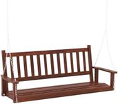 Costway 3-Person Wooden Outdoor Por