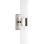 Progress Lighting P300062-009 Zura Two-Light Bath and Vanity, Brushed Nickel