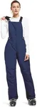 BALEAF Women's Skiing Pants Insulated Ski Bib Waterproof Snow Overalls Windproof Snowboarding Pant Ocean Blue Size M